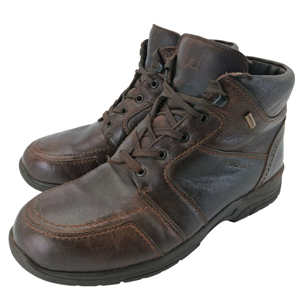 Mephisto Boots Mens Size 10.5 Brown Leather Chukka Ankle Comfort Soft-Air Boots